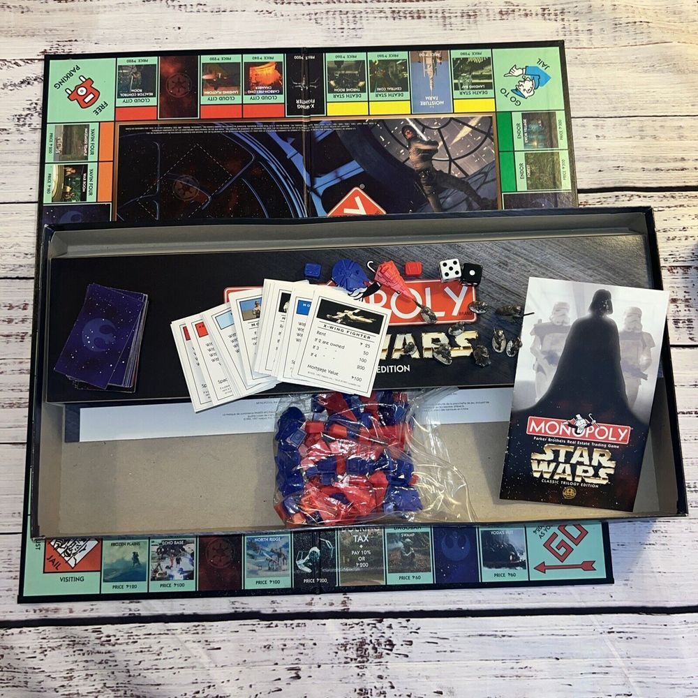 MONOPOLY STAR WARS‎ CLASSIC TRILOGY EDITION - 1997- 100% COMPLETE - GOOD COND - Picture 4 of 12